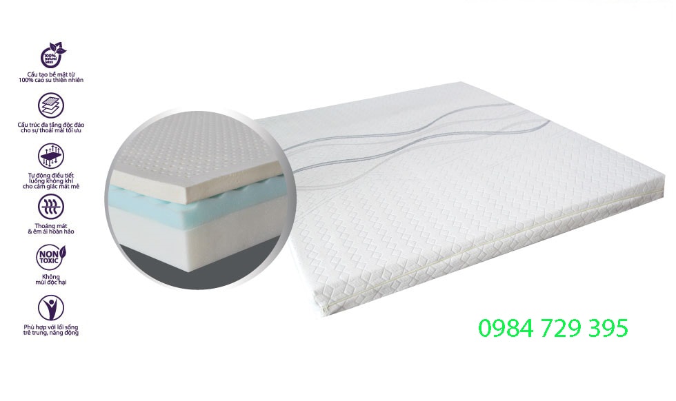 Đệm cao su đa tầng liên á l'moda